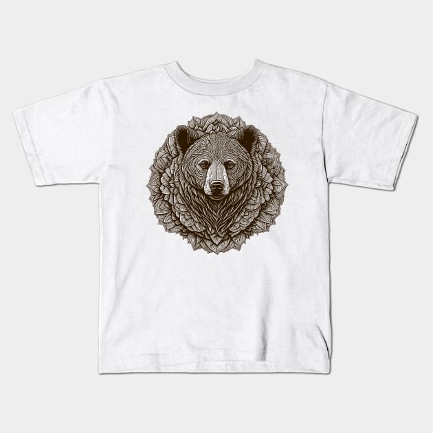 Ballpoint Bear Essence Kids T-Shirt by nandraken